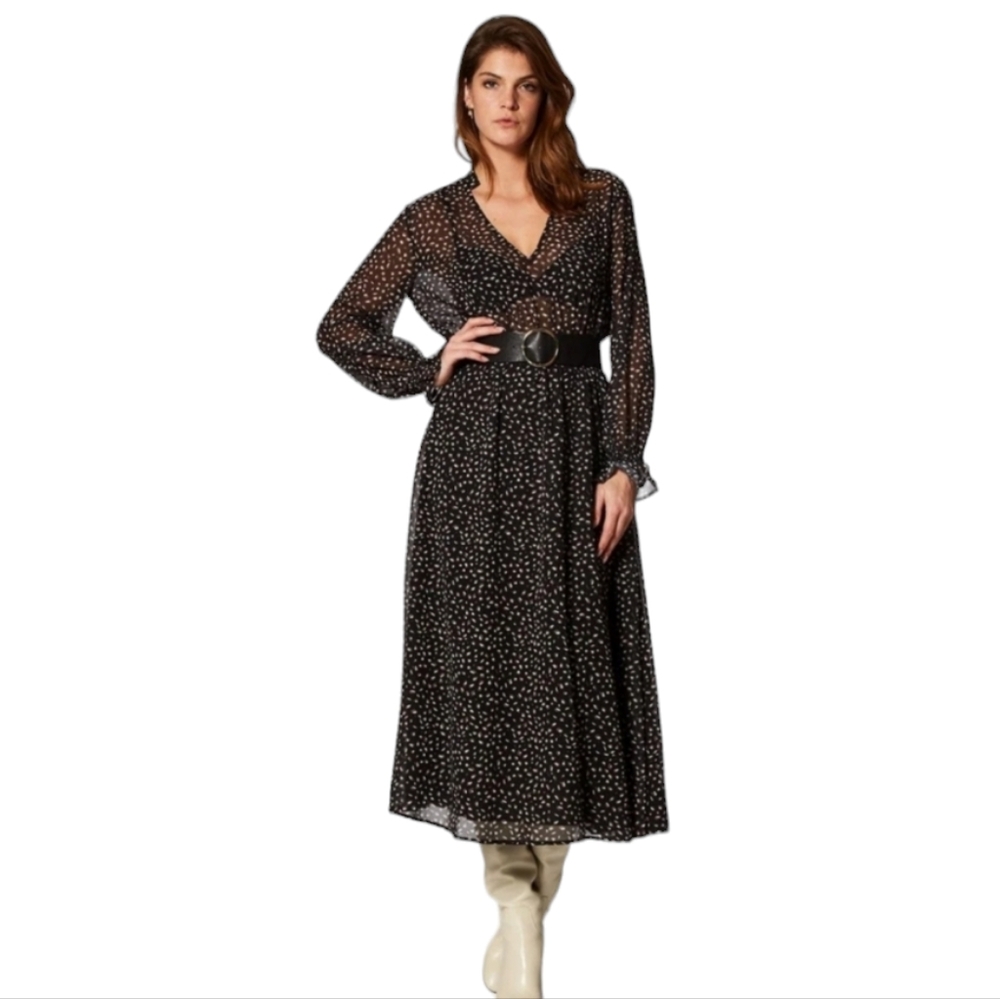 M Sheer Midi Dress IVANA LEOPARD HIDDEN SAND Circle of Trust Dainty